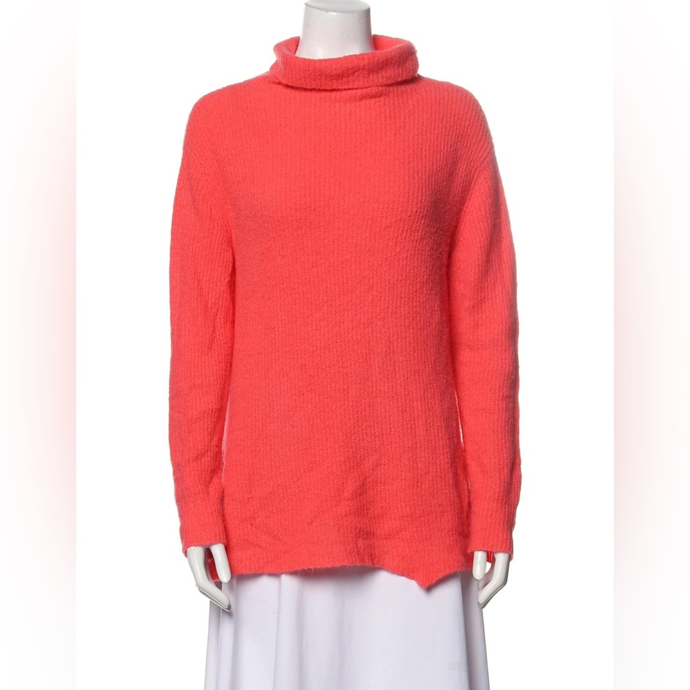 NWT Sies Marjan Bas Boucle Sweater fluorescent melon M Red Coral relaxed t-neck
